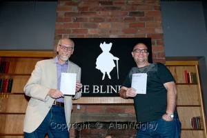 Bob Horne and Steve Ely presenting Steve's pamphlet "Werewolf"