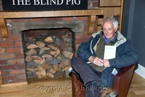 Peter Riley with his collection "Pennine Tales"